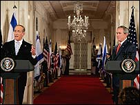 Ehud Olmert ve George Bush