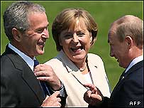 پوتین، مرکل، بوش