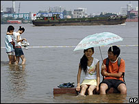 Inundaçõesn na província de Hubei, na China