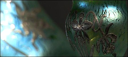 Rosewater sprinkler c. 1900 - Loetz (detail)