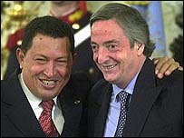 Chávez e Kirchner
