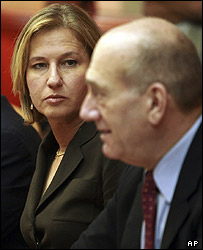 Tzipi Livni e Ehud Olmert