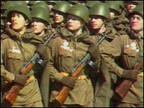 Радянські вояки на марші