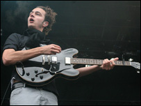 On stage with the Editors