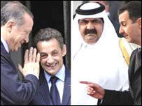 Erdoğan, Sarkozy, el Tani ve el Esad
