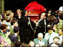 Savcı Falcone'nin cenaze töreni