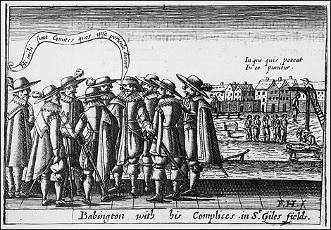 The Babington Plot at St Giles Field, London - date unknown. Hulton Archive/Getty