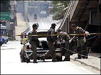 Cảnh sát Bangkok phát hiện xe chở vật liệu làm bom 24/8