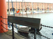 Photo of the art work at the Albert Dock