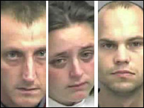 Da esq.: David Lehane, Amanda Baggus e Scott Andrews