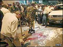 صحنه يکی از انفجارهای اهواز