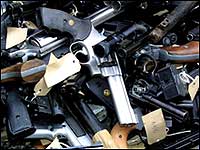 Real guns handed in during amnesty