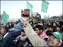 Gazze'de Hamas taraftarları