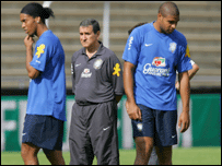 Parreira, Ronaldinho Gaúcho e Adriano