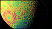 Mapa topográfico do hemisfério sul da Lua captado pelo Lola (foto: Nasa/GSFC/MIT/SVS)