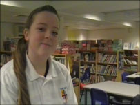 student in classroom