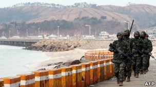 韓國延坪島軍人