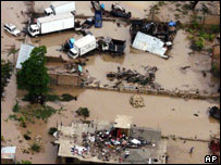 Vista aérea de Gonaives, Haiti