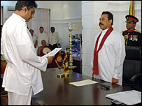 Minister Ranawaka swearing in before President