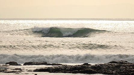 Waves at Langland beach by Alun Morris Jones