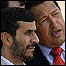 Os presidentes do Irã, Mahmoud Ahmadinejad (E), e da Venezuela, Hugo Chávez (D)