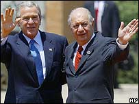 Bush e Lagos deram entrevista conjunta após encerramento da Apec