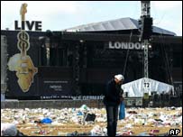 Palco do Live 8, em Londres