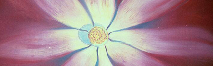 Pink flower painting