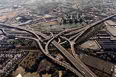 Aerial shot of Spaghetti Junction