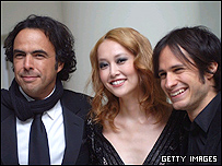 آلخاندرو گونزالس ايناريتو (سمت چپ)، رينکو کيکوچی و گيل گارسيا برنال