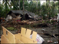 Devastação na Ilha de Java