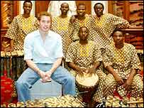 Príncipe William e conjunto musical de Botswana