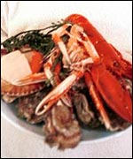 Fresh seafood for cooking