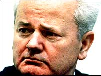 O ex-presidente iugoslavo Slobodan Milosevic, que está preso em Haia