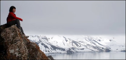 远眺的晓晨在南极