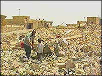 Depois do mês de combates, partes de Falluja foram destruída