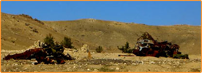 ’راستے میں تباہ ہوچکے ٹینک اور شیل دکھائی دئیے‘