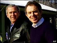 Tổng thống Bush và cựu thủ tướng Blair 