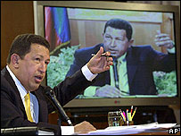 O presidente venezuelano, Hugo Chávez