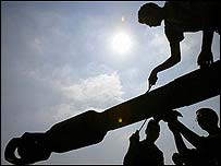 Unidade de artilharia israelense.