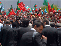 Milhares de torcedores receberam a seleção quarta colocada na Copa do Mundo