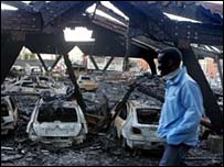 Çatışmalar ardından oluşan enkaz