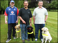 The new batch of guide dogs and their owners