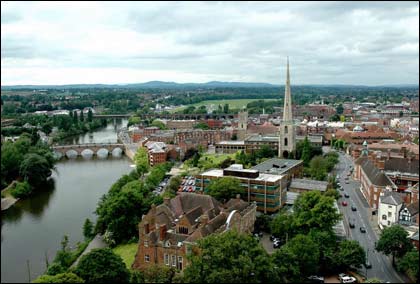 Aerial photos of Worcester by Andrew Brown