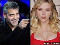 George Clooney e Scarlett Johansson