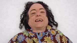 Liz lying in the snow