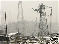 Cột điện hư ở Chenzhou