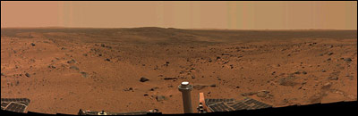 بخشی از عکس پانوراميک اسپيريت از فراز تپه هازبند Image: Nasa/JPL-Caltech/Cornell 