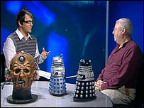 Martin Barber and Terry Molloy in webTV studio