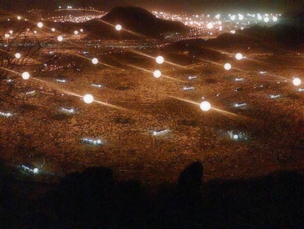 Plain of Muzdalifah at night